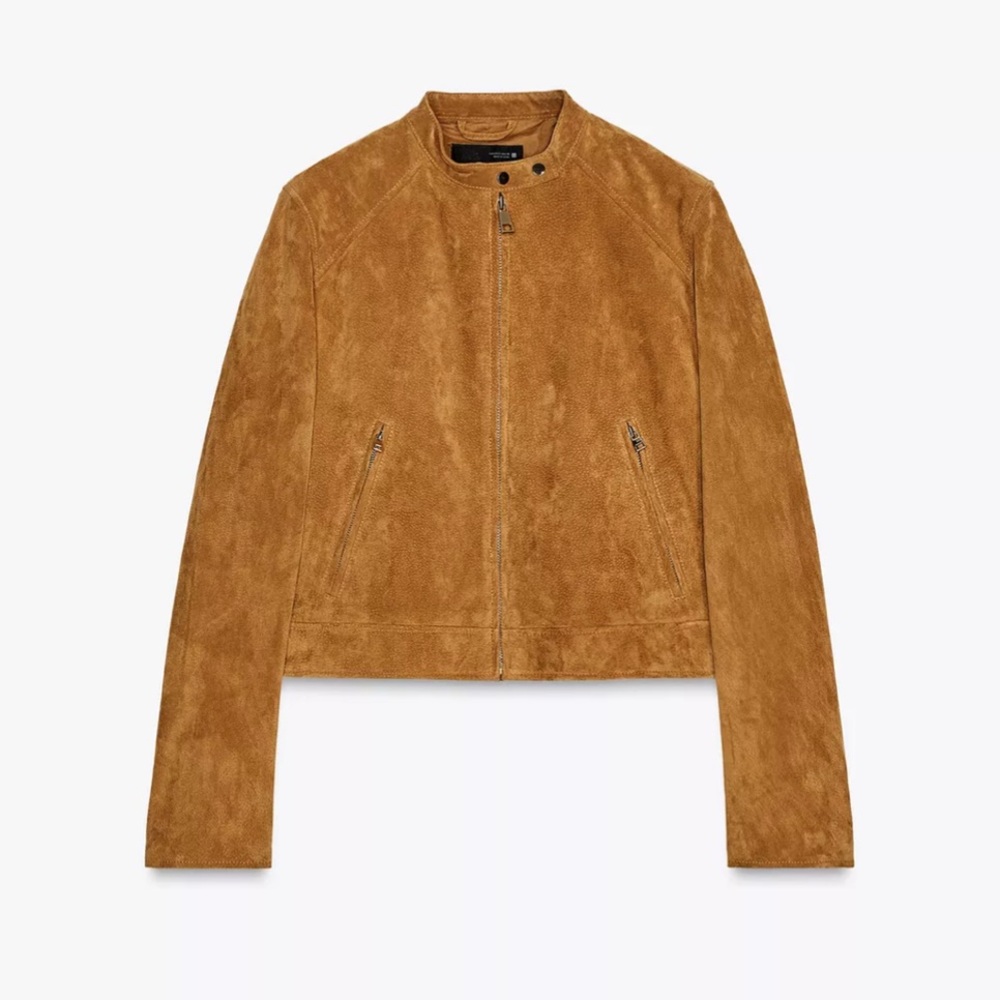 Zara Tan Leather Jacket